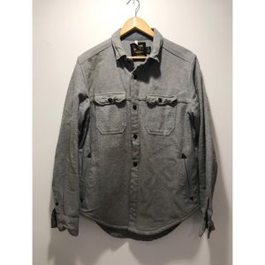 Men’s Grey Wool Button Up